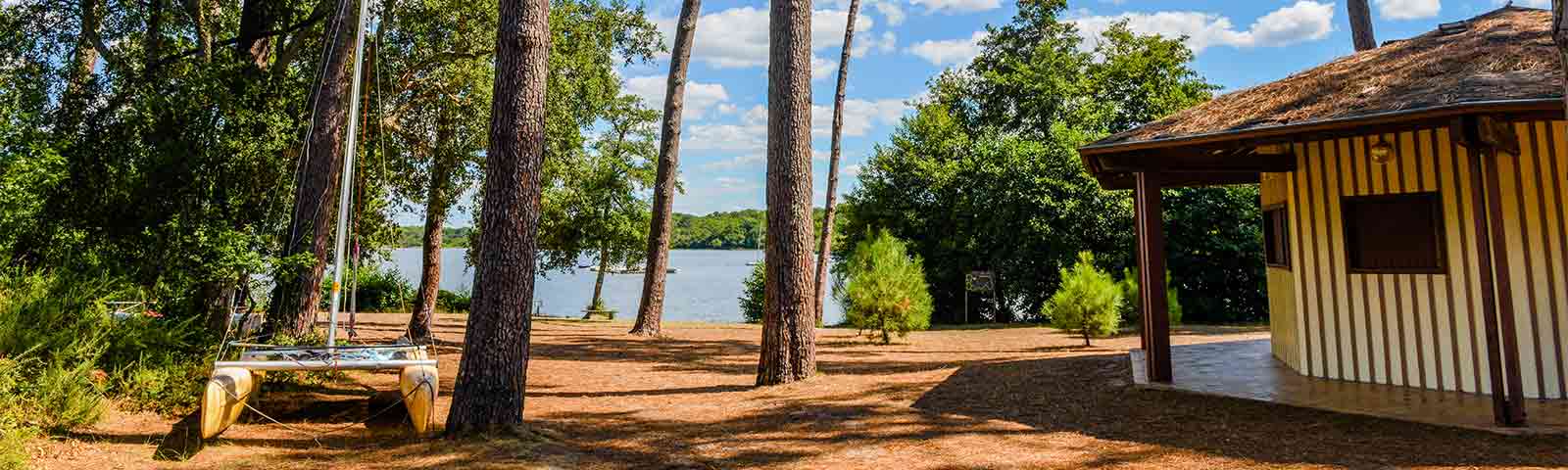 camping mimizan lac